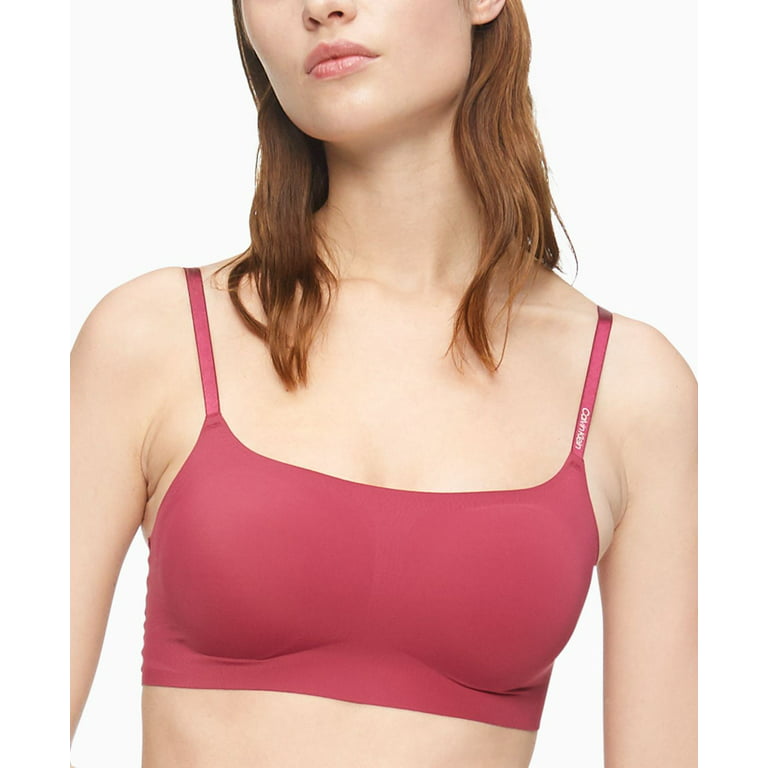 Calvin Klein Womens Invisibles Comfort Lightly Lined Retro Bralette,X-Small  