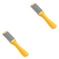 thumbnail image 1 of heritaly Foot File Stainless Steel Dead Skin Callus Removal Plastic Handle Scraper Professional Portable Household Pedicure Beauty Yellow 2Set, 1 of 6