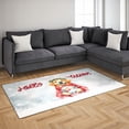 thumbnail image 3 of Hello Welcome Winter Golden Retriever Holding Snow Globe Snowman Indoor Rug Goldens Dog Lover Gifts Idea Carpet Living Bed Room Sofa Home Decor - 13015, 3 of 5