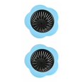 thumbnail image 4 of Bewildely Filtro de filtro de fregadero TPR de silicona en forma de ciruela, tapón de agua, tapón de desagüe para el suelo, tapón para bañera, azul 2piezas Bewildely CBP054607, 4 of 5