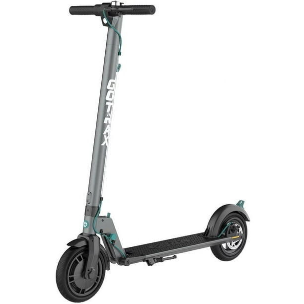 GOTRAX Rival Patinete Eléctrico para Adultos Neumático de 8,5", Alcance Máximo de 12 Millas y Velocidad de 15,5 Mph, Scooter Plegable de 250 Vatios para Adultos, Gris Carbón