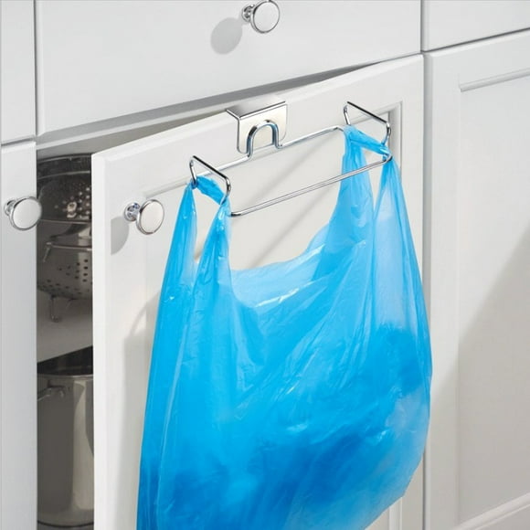 Garbage Storage Rack,Stainless Steel Kitchen Hanger Trash Bags Holder Trash Bag Rack Streamlined Design