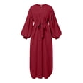 thumbnail image 4 of 2 PCS Women's Abaya Set, Dubai Style Prayer Dress, Long Cardigan & Maxi, Polyester Blend, Elastic, Suitable for Various Occasions, Sizes S XXL, 4 of 4