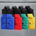 thumbnail image 2 of Chaleco de Algodón Chaleco Cálido Engrosado de Otoño e Invierno para Hombres Costuras de Moda para Hombres Uso Exterior Chaleco con Hombros Superiores de Todo Fósforo Chaleco para Hombres, 2 of 6
