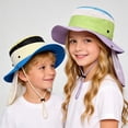 thumbnail image 7 of FAWUUDO Boys Girls Bucket Hat Cotton Color Block Breathable Sun Hat for Toddler Kids Outdoor Camping Travel, 7 of 7