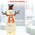thumbnail image 4 of Costway Pre-Lit Standing Snowman Artificial Christmas Decoration with 80 LED Lights, 4 of 8