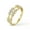 Gold, variant on Gold Plated Band Adjustable Matching Wedding Ring With Cubic Zirconia For Women-White