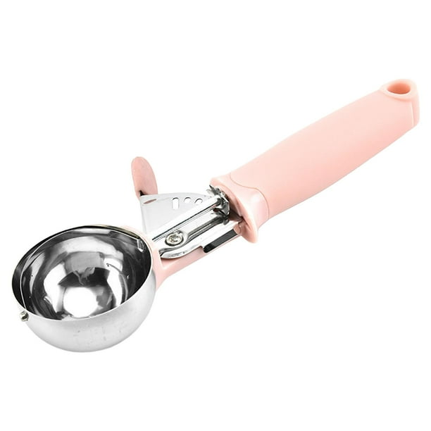 Cucharas para helado en acero inoxidable cuchara para helado con mango antideslizante para rosa