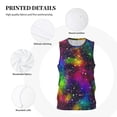 thumbnail image 6 of Easygdp Bright Universe Men's Mesh Basketball Jersey Quick Drying Sleeveless Shirts Fitted Muscle Tank Tops Sport Round Neck T-Shirt - Medium, 6 of 9