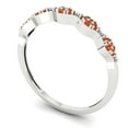 thumbnail image 2 of 0.1 ct Brilliant Round Cut Simulated Red Diamond 14k White Gold Stackable Band SZ 10.5, 2 of 6