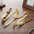 thumbnail image 5 of Buyless Fashion Leather End 2 Pack Suspenders for Men - 48" Elastic Adjustable Straps 1" - Y Shape - 5136-2-Tan, 5 of 7