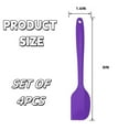 thumbnail image 2 of Set of 4 Kitchen Silicone Spatulas,8x1.6In/20.5x4cm Heat-Resistant Silicone Spatula for Scraping,Dishwasher Safe,Purple Baking Tool for Mixing, 2 of 6