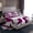 Purple Grey, variant on Homewish Abstract Stripes Boy Girl Twin Sheet Sets 3pcs,Geometric Circle Twin Fitted Sheet Microfiber,Vintage Aesthetic Breathable Flat Sheet,Breathable Home Decor