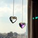 thumbnail image 5 of 2 piezas de corazón para ventana, balcón, cocina, jardín, corazón transparente, cristal de caoba, atrapasueños, lámpara colgante para ventana Sailing Electrónica, 5 of 5