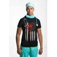thumbnail image 2 of Men's USA Flag Red Premium Ringspun Tee EMT Nurses Lives Matter Charcoal, 3XL, 2 of 2