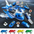 thumbnail image 1 of Estbridge Liquidation de Noël Rangement d'Aéronefs Piste Ensemble de Jeu Avion et Voiture Multifonction Jouet avec Modélisation Réaliste - Ensemble de Jeu de Rôle Aéroport Interactif pour Enfants - Comprend 1 Avion 4, 1 of 6