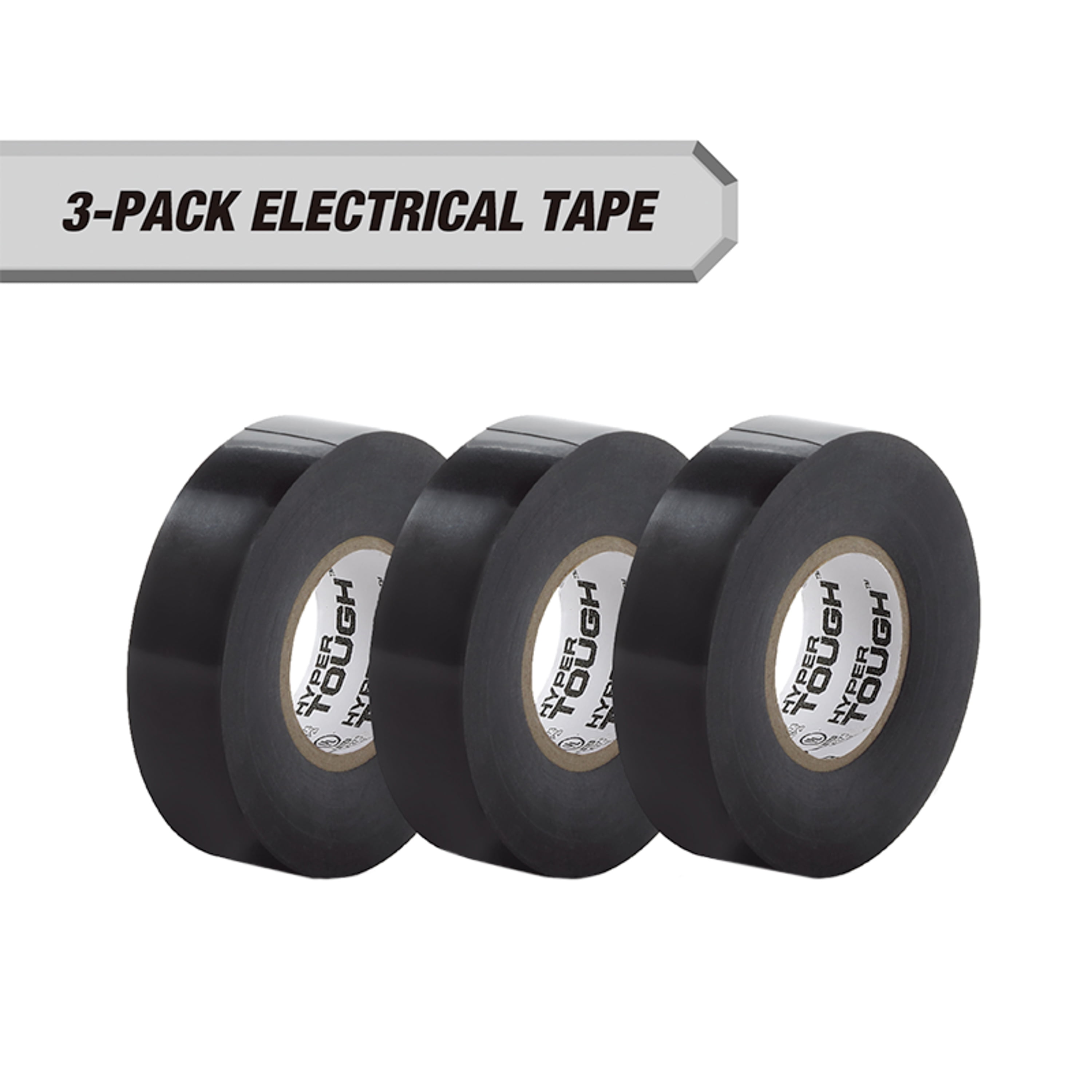 (12 pack) Hyper Tough Electrical Tape 3-Pack