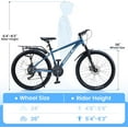 thumbnail image 3 of Akaber 26" Mountain Bike for Kids, Kids Bike for Boys and Girls, Bicycles with 21-Speed Drivetrain, Suspension Fork, Dual Disc Brakes, Rear Rack, 3 of 9