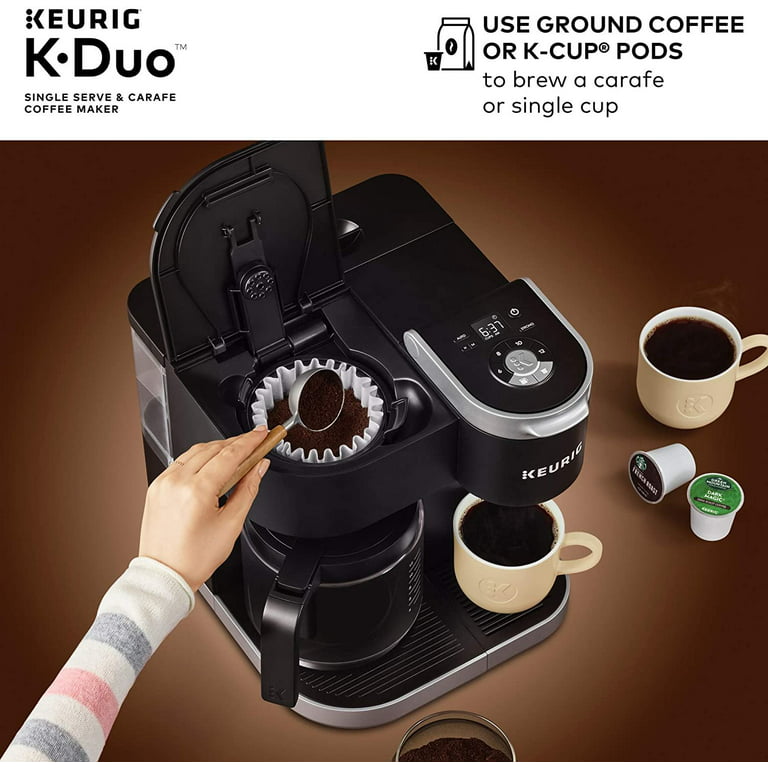 Keurig 12 Cup K-Duo Single Serve and Carafe Coffee Maker, Black