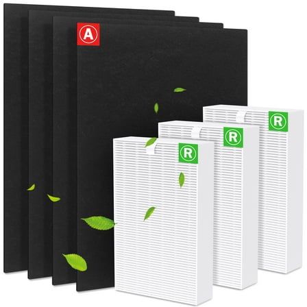 FFAC HPA300 Air Purifier Replacement Filters 3 HEPA R   4 Carbon A for Honeywell HPA300 Series