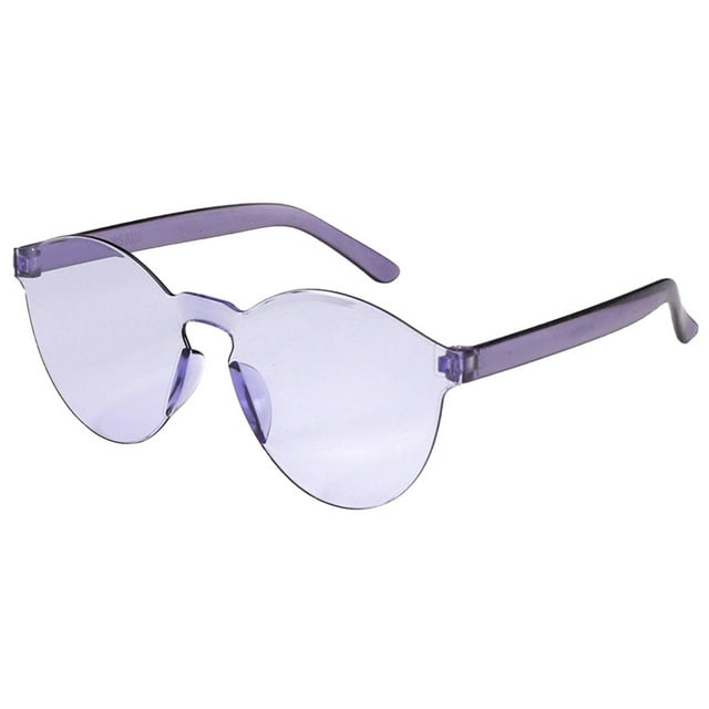 Lunettes à Moins de 5 $ Multicolores Unisexes Mode Couleurs Bonbon Rondes Lunettes de Soleil d'Extérieur Design Léger