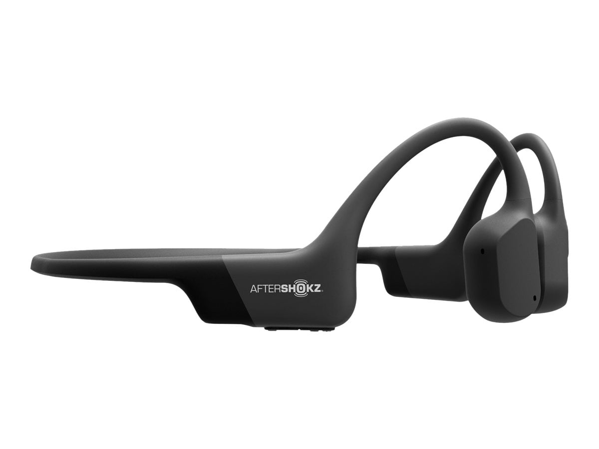 AfterShokz Aeropex - Headphones with mic - open ear - behind-the-neck mount  - Bluetooth - wireless - cosmic black