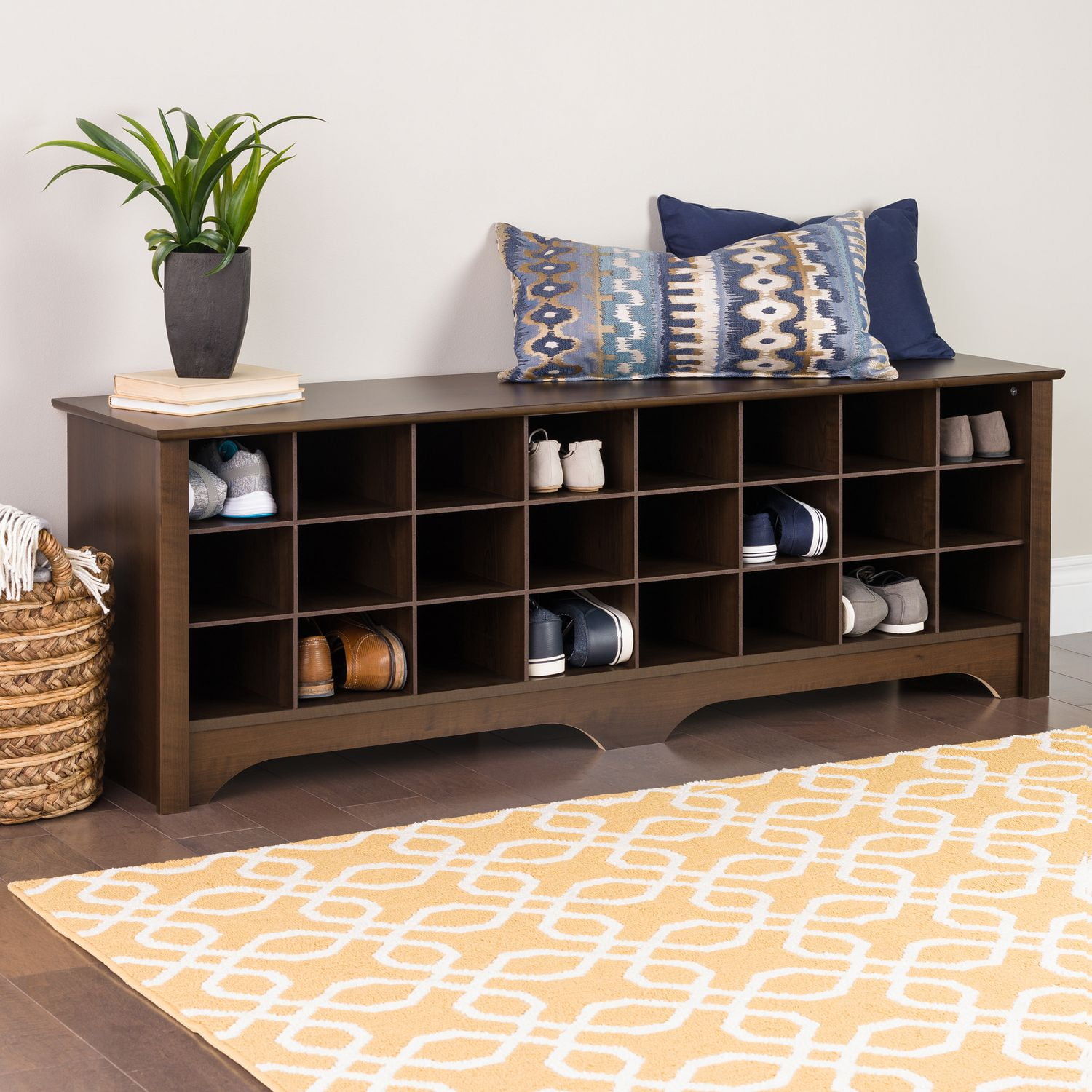 60 inch shoe cubby bench hotsell