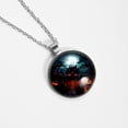 thumbnail image 4 of Halloween Elegant Glass Circular Pendant Necklace - Women's Fashion Necklace with Stunning Design, 4 of 5