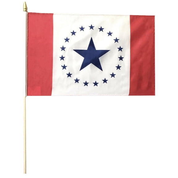 Mississippi Stennis 12"x18" 68D Rough Tex Nylon Wooden Stick Flag 24" Staff
