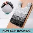 thumbnail image 4 of Sortora Microfiber Toilet Rugs U-Shaped, Shaggy Soft and Absorbent Bathroom Rugs, Non-Slip, Thick Plush Bathroom Mat, Machine Washable Dry Contour Bath Mats for Toilet Base, 24" x 20", Black, 4 of 8