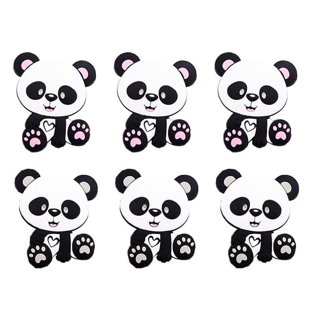 6 Pcs Beads Bulk Teether Necklace Beads Nursing Jewelry Beads Silicone Loose Bead