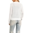 thumbnail image 3 of INSPIRE CHIC Knitted Sweater Cardigans for Women's Long Sleeve  Zip Up Sweaters Lightweight Sweatshirts Jacket M White, 3 of 6