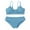 Haze Blue, variant on GYRATEDREAM Girl's Cute Two Piece Swimsuit V Neck Spaghetti Strap Wireless Bikini Set Kids Tankini Bathing Suit Sport Swimwear for 9-10Y Blue