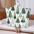 thumbnail image 5 of White Christmas Tree Pattern Hooded Bath Towel，50"x30" for Ages 3 To 12 Kids, Quick Dry Lightweight Soft Microfiber Hood Beach Towel Cover Up for Kids, 5 of 7