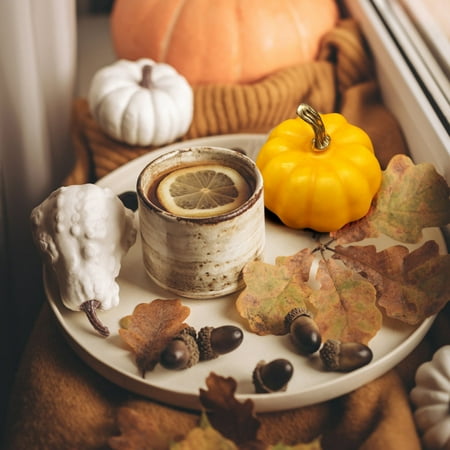 ZTTD 1Pcs Fall Pumpkins Decor, Fake Pumpkins Artificial Pumpkin, Fall Harvest Centerpieces for Tables Thanksgiving Halloween Decorations