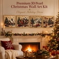thumbnail image 2 of Clearance! Premium 3D Pearl Christmas Wall Art Kit, Luxury Flocked Canvas DIY Holiday Decor with Pearl Beads, Christmas Craft Gift for Adults (Train), 2 of 7