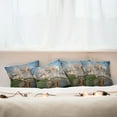 thumbnail image 3 of Ambesonne East Throw Pillow Cover 4 Pack, Ornate Northern Palace, 20", White Green Blue, 3 of 6