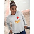 thumbnail image 2 of Welsh Corgi W Heart Balloon. Sweatshirt Women -Image by Shutterstock, Female 5X-Large, 2 of 4
