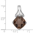 thumbnail image 2 of FB Jewels Sterling Silver Rhodium-plated Smoky Quartz Pendant, 2 of 2