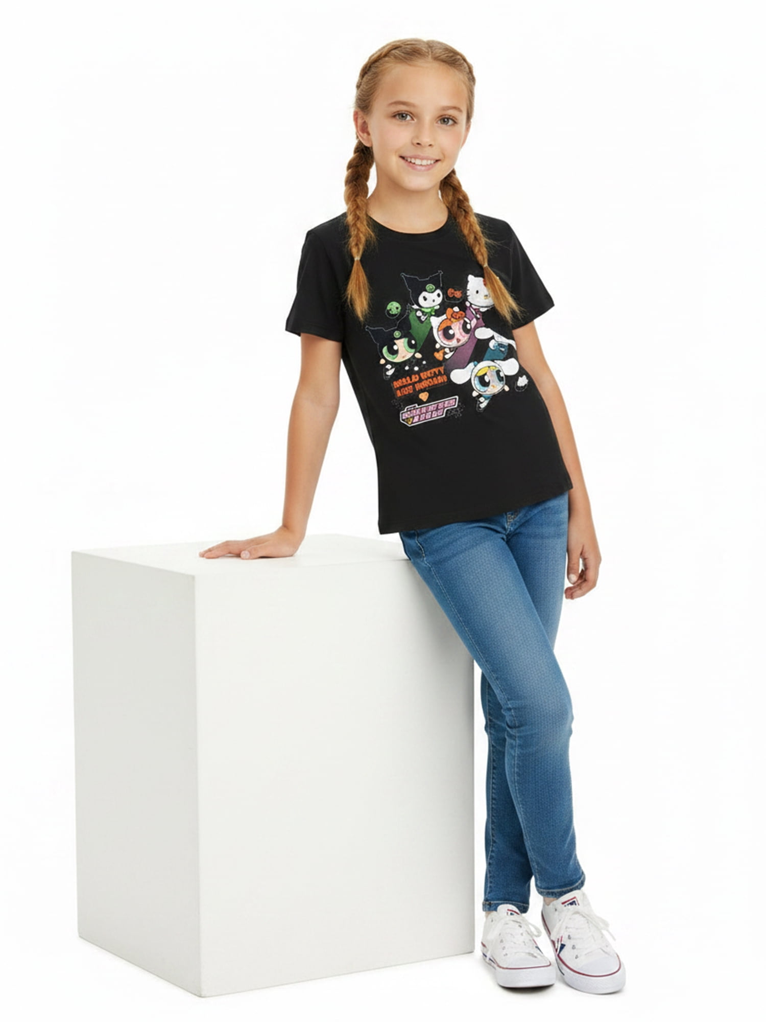 Hello Kitty x The Powerpuff Girls, Girls' Short Sleeve T-Shirt, Sizes 4-16