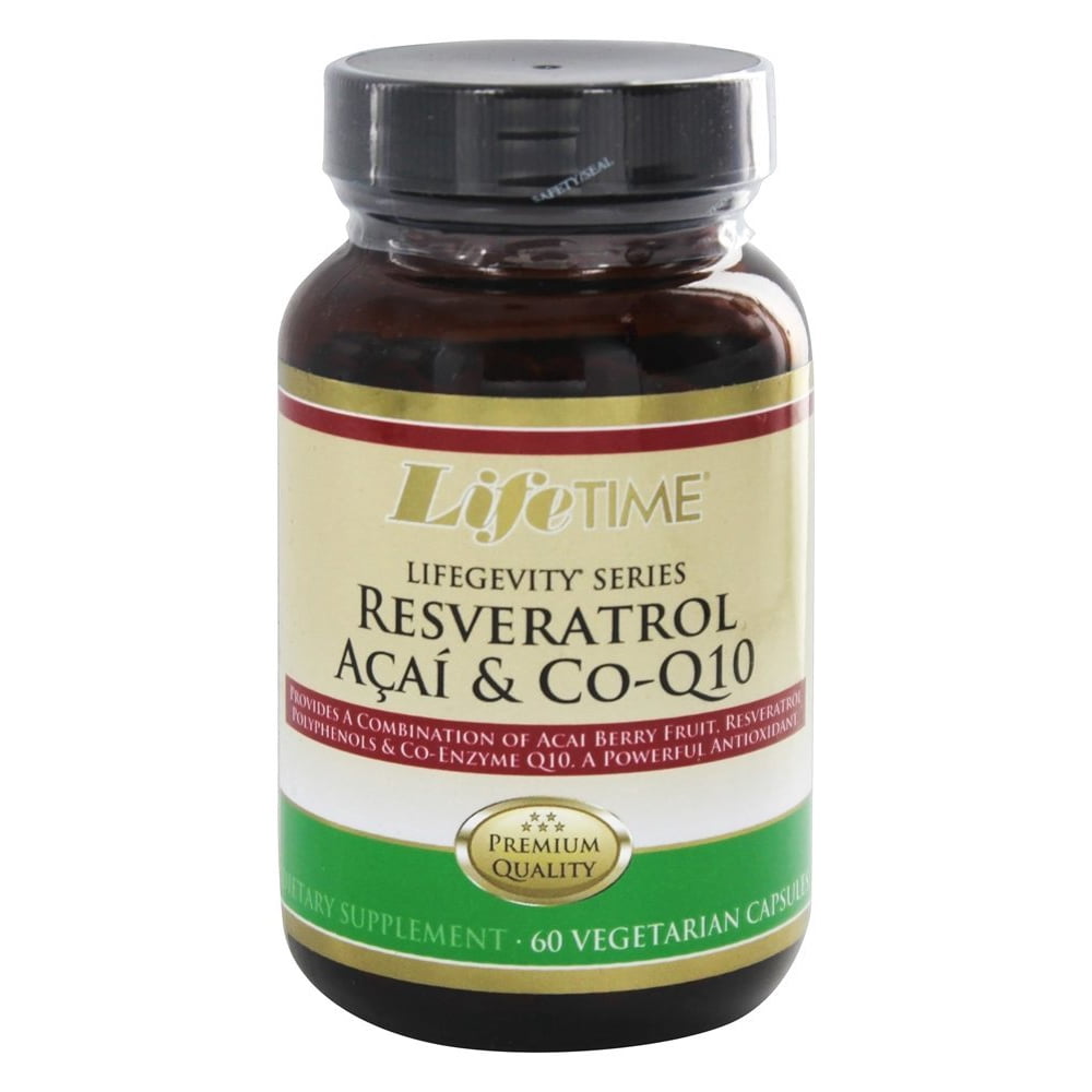 LifeTime Vitamins Resveratrol Acai & CoQ10 60 Vegetarian Capsules
