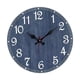 thumbnail image 3 of Reloj de pared decorativo azul, redondo, sin , de 30 cm de diámetro. Regalo ideal para colgar en la escuela, la oficina, la sala de estar,, 3 of 9