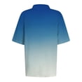 thumbnail image 4 of Puliio Women's Polo Shirts Casual Style Lapel Button Up Gradient Color Short Sleeve Blouse Pullover Spring Summer And Fall Everyday Wear Comfortable And Relaxed Fit Tee Tops, 4 of 4