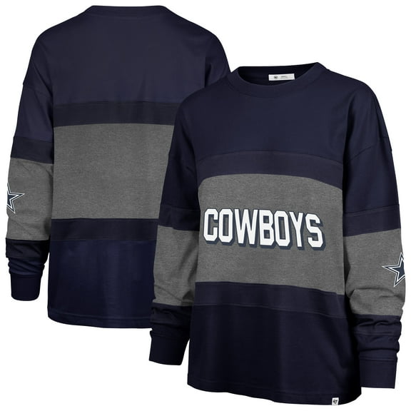 Women's '47  Navy Dallas Cowboys Breezyway Archive Long Sleeve T-Shirt