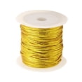 thumbnail image 2 of 23m Long Ribbon Multifunctional Wedding Party Silk Ribbon Decorative Crafts Wires Packing Cords Binding Strings Fresh Colored 1mm - gold, 23m, 2 of 9