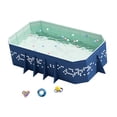 thumbnail image 3 of Piscina no inflable rectangular más grueso PVC Mascianas de la bañera sobre el suelo para fiestas de jardín al aire libre niñas niñas, 3 of 8