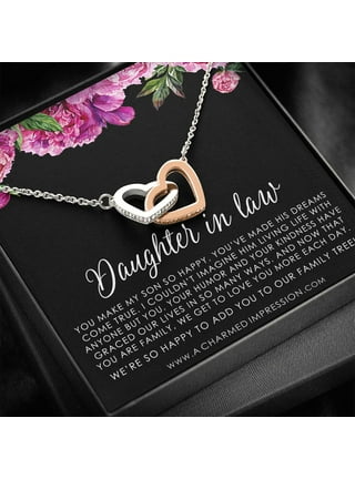 Anavia Bride Gift from Mom to Daughter on Wedding Day, Wedding Day gift for  Daughter, Dad for Daughter Bride Gift -[White Pearl + Silver Chain] 