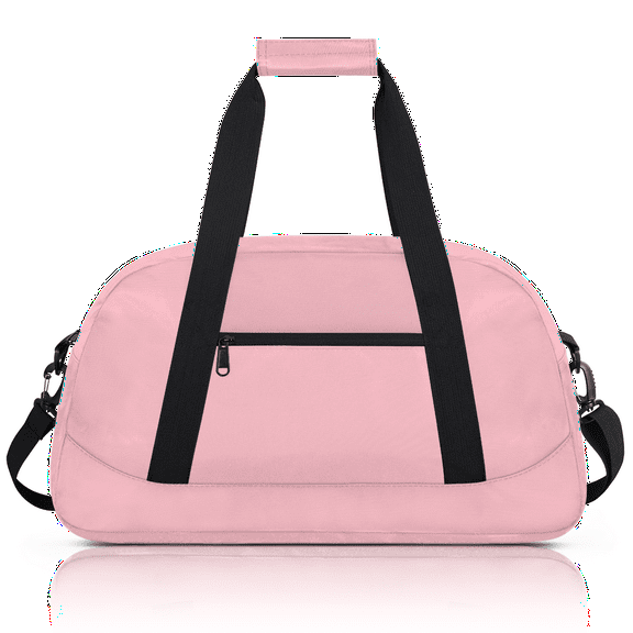 Herdesigns Light Pink Sports Duffle Bag for Women & Men, Gym Bag Dance Bag Overnight Bag Carry On Weekender Travel Bag