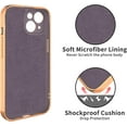 thumbnail image 2 of for Purple iPhone 15 Case with Ring Holder Kickstand [with Magnetic] Soft TPU Bumper, Glitter Gold Electroplated Cover Full Camera Protective Phone Case for iPhone 15 2023, 2 of 14