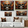 thumbnail image 4 of Designart "Skull magic Rest Geometric II" Modern Floater Framed Canvas Art Print, 4 of 7